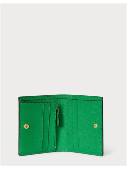 Portafoglio da donna in pelle LAUREN RALPH LAUREN | CMPCT WALLET.GREEN TOPAZ